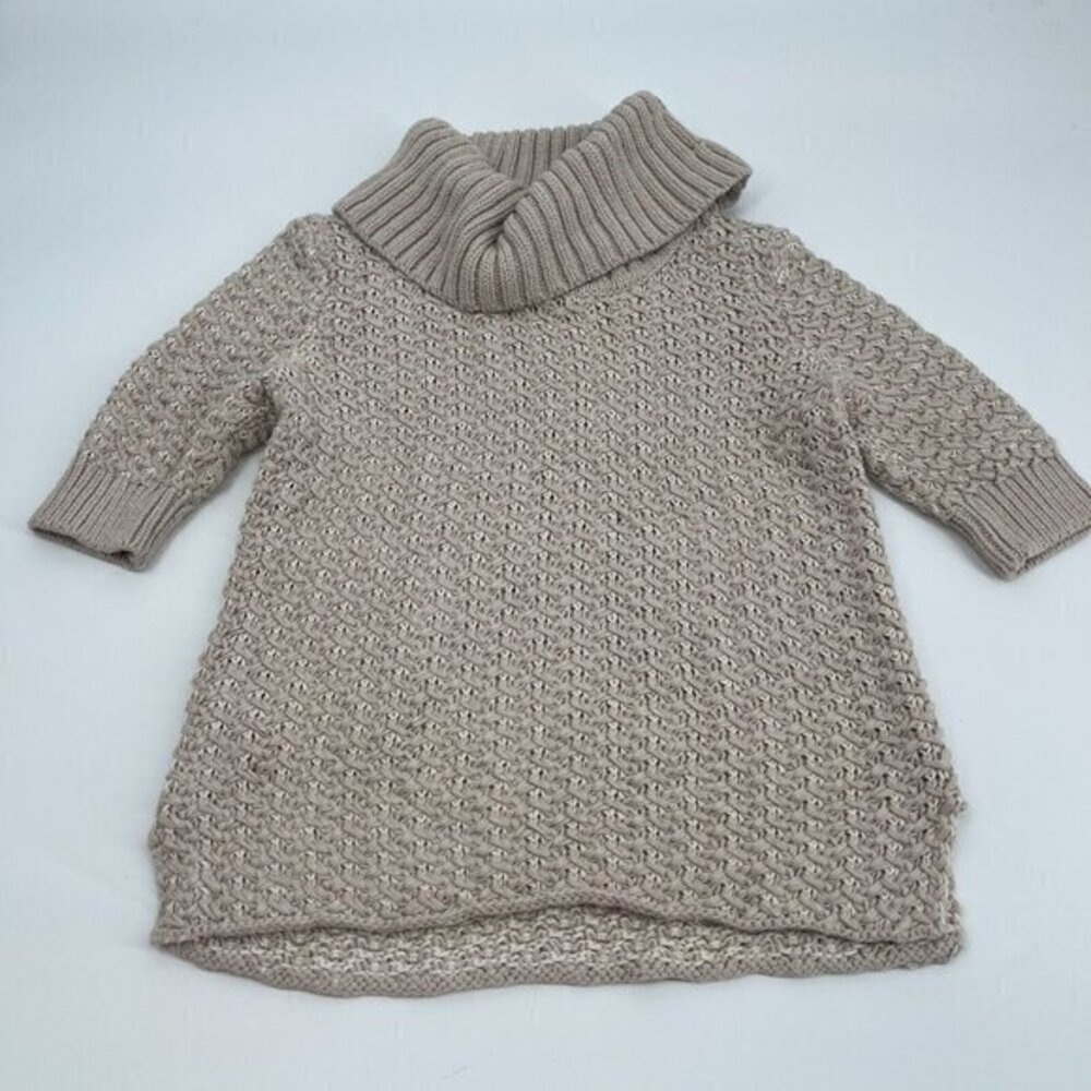 LL Bean Sweater XXS Womens Beige Signature Open Stitch Sweater Turtleneck New